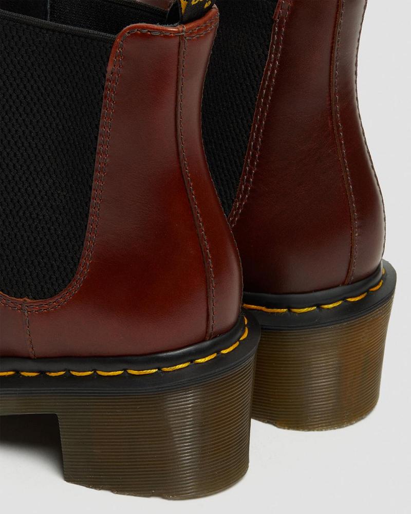 Botas de Tacon Dr Martens Cadence Cuero Tacón Mujer Marrom | MX 635WNB